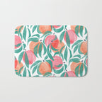 Peaches - peach pink and teal Bath Mat Gallery Image 1