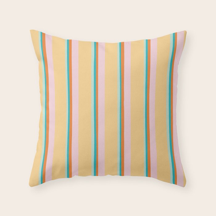 Atomic Stripes Throw Pillow Gallery Image 6