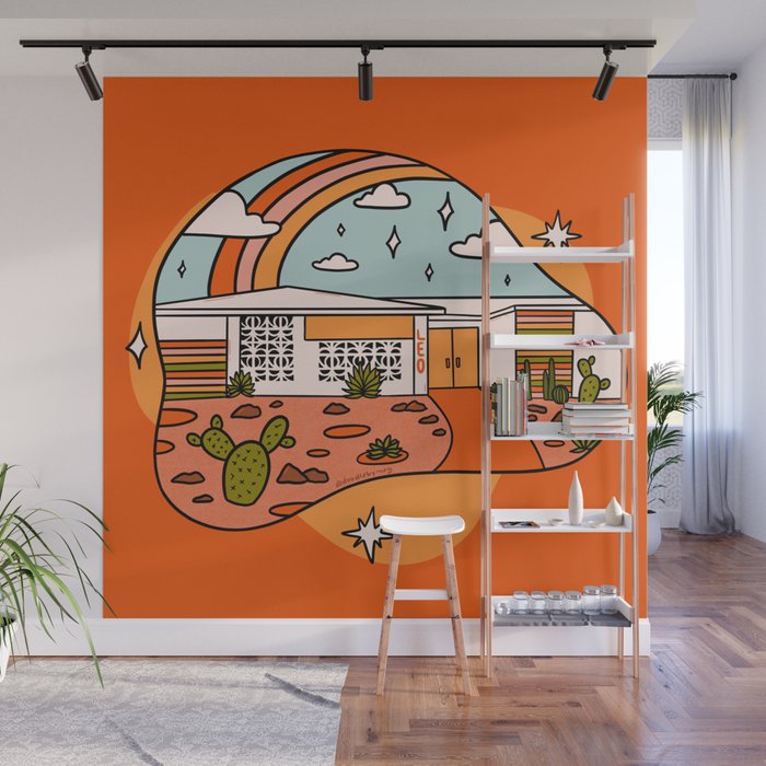 Leo Mid Century House Wall Mural Gallery Image 1