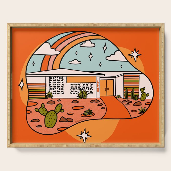 Leo Mid Century House Serving Tray Gallery Image 1