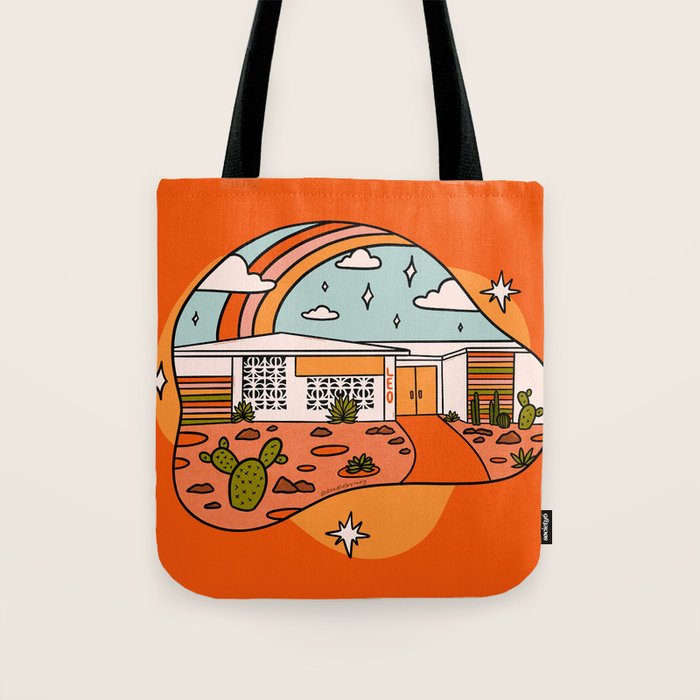 Leo Mid Century House Tote Bag Gallery Image 1