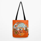 Leo Mid Century House Tote Bag Gallery Image 2