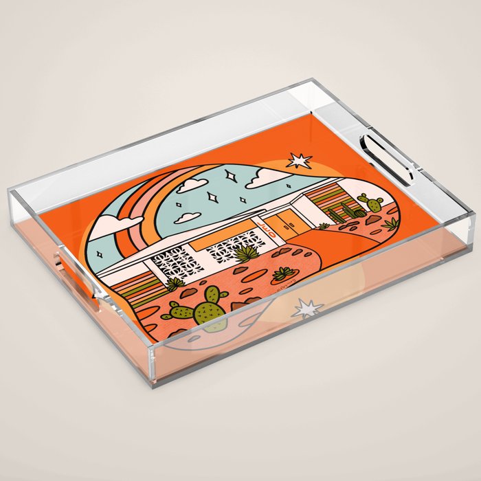 Leo Mid Century House Acrylic Tray Gallery Image 1