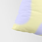 Dreamy Retro Liquid Swirl Contemporary Abstract 2 in Butter Yellow and Lavender Pastel Pillow Sham Gallery Image 4