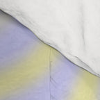 Dreamy Retro Liquid Swirl Contemporary Abstract 2 in Butter Yellow and Lavender Pastel Comforter Gallery Image 4