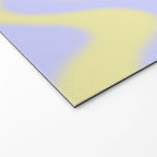 Dreamy Retro Liquid Swirl Contemporary Abstract 2 in Butter Yellow and Lavender Pastel Welcome Mat Gallery Image 2