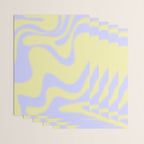 Dreamy Retro Liquid Swirl Contemporary Abstract 2 in Butter Yellow and Lavender Pastel Wrapping Paper Gallery Image 3
