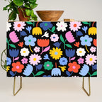 Floral Medley - night Credenza Gallery Image 1