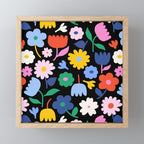 Floral Medley - night Mini Art Print Gallery Image 1