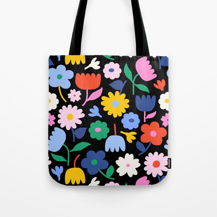 Floral Medley - night Tote Bag Gallery Image 1