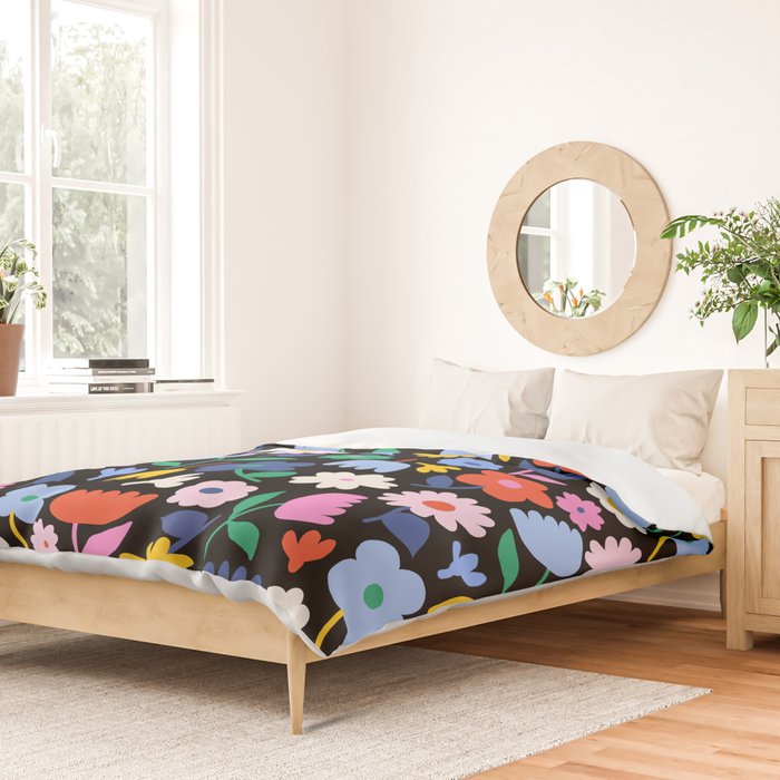Floral Medley - night Duvet Cover Gallery Image 2