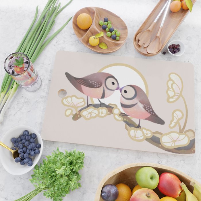 Owl finch Cutting Board Gallery Image 2