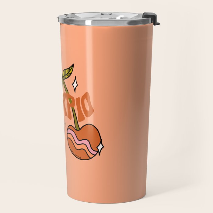 Scorpio Cherries Travel Mug Gallery Image 2
