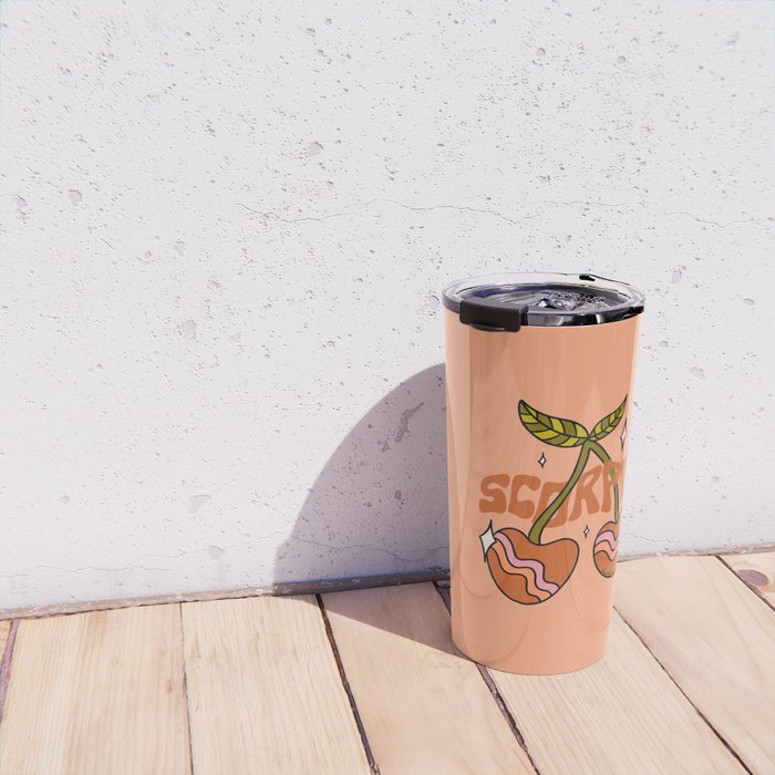Scorpio Cherries Travel Mug Gallery Image 4