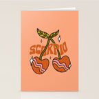 Scorpio Cherries Stationery Card Gallery Image 2
