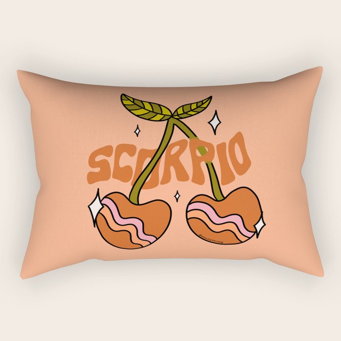 Scorpio Cherries Rectangular Pillow Gallery Image 2