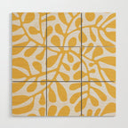 Yellow crawler pattern Wood Wall Art Gallery Image 1