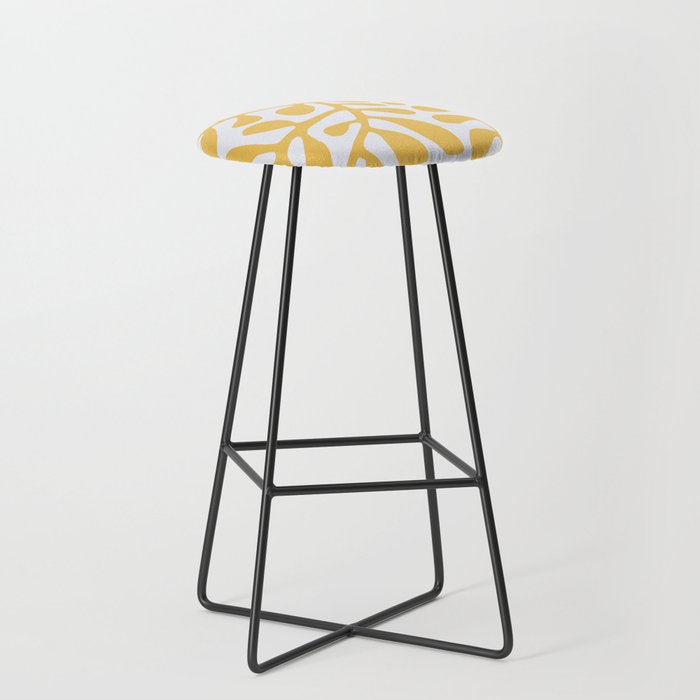 Yellow crawler pattern Stool Gallery Image 1