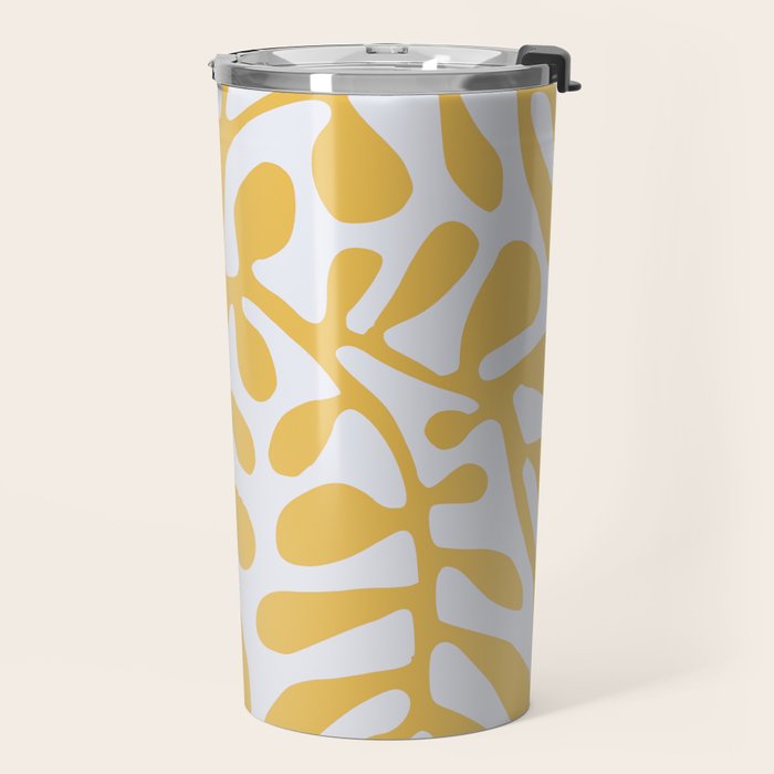 Yellow crawler pattern Travel Mug Gallery Image 2