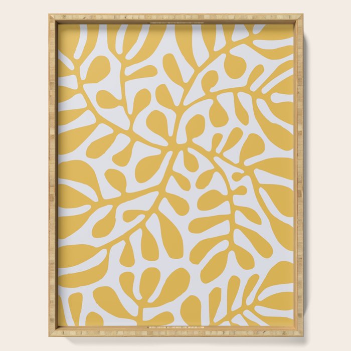 Yellow crawler pattern Serving Tray Gallery Image 1