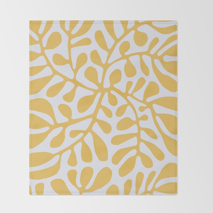Yellow crawler pattern Throw Blanket Gallery Image 2