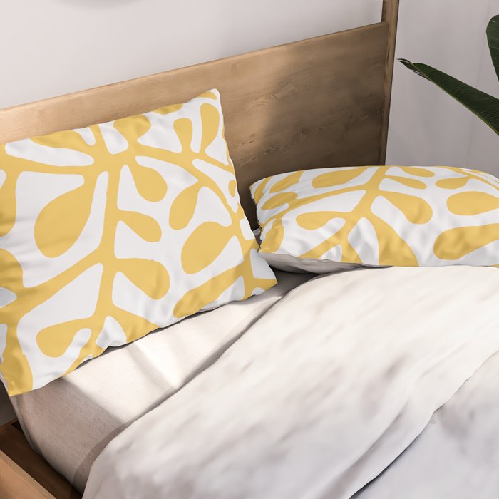 Yellow crawler pattern Pillow Sham Gallery Image 2