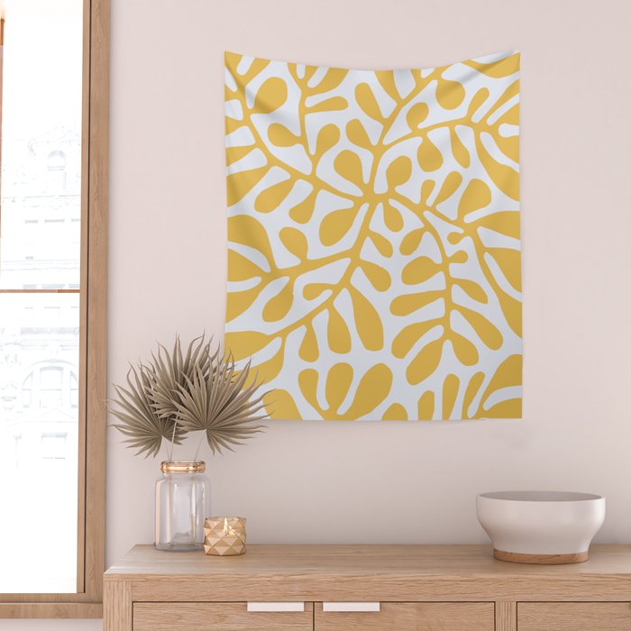 Yellow crawler pattern Wall Tapestry Gallery Image 2