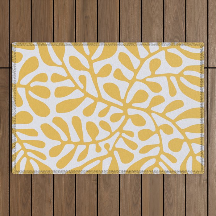 Yellow crawler pattern Outdoor Rug Gallery Image 1