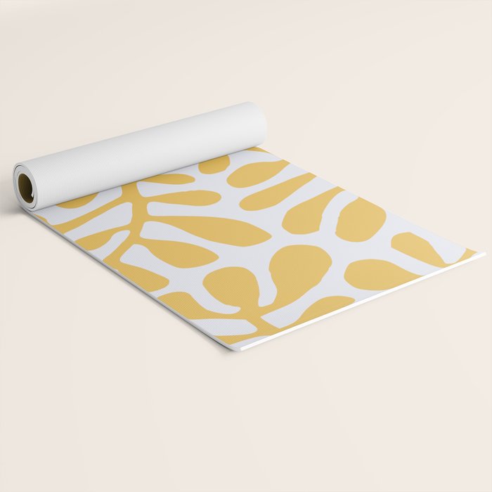 Yellow crawler pattern Yoga Mat Gallery Image 2