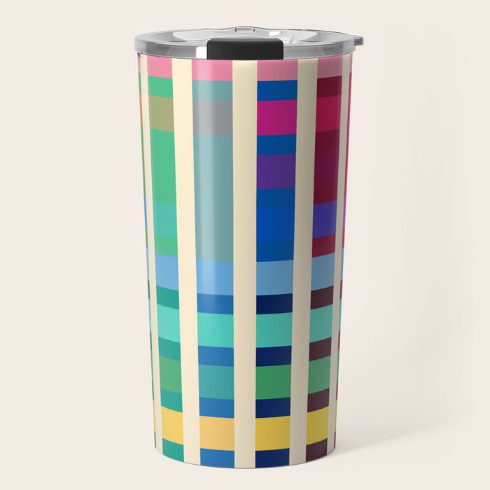Futuristic Cyber Rainbow Crossing Travel Mug Gallery Image 1