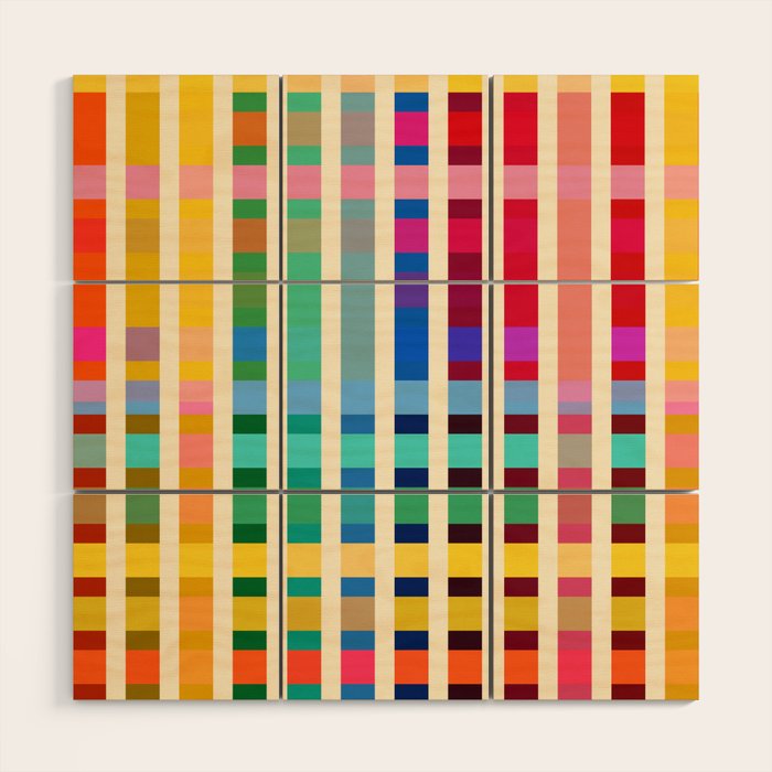 Futuristic Cyber Rainbow Crossing Wood Wall Art Gallery Image 1
