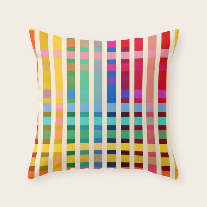 Futuristic Cyber Rainbow Crossing Throw Pillow Gallery Image 6