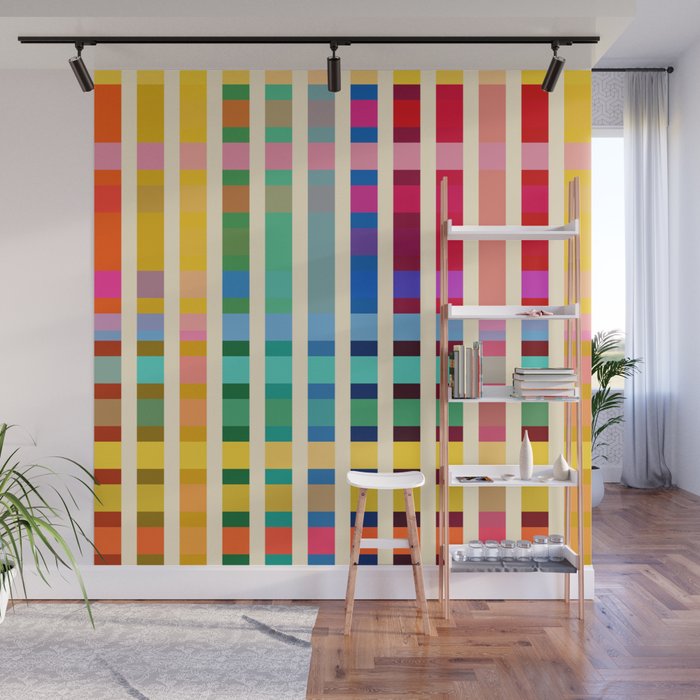 Futuristic Cyber Rainbow Crossing Wall Mural Gallery Image 1