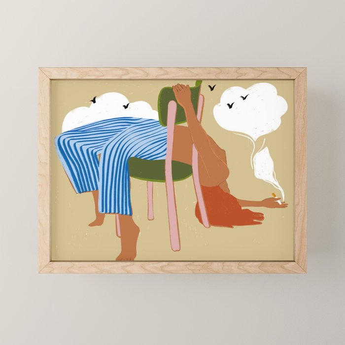 Smoking Up And Making Clouds Mini Art Print Gallery Image 1