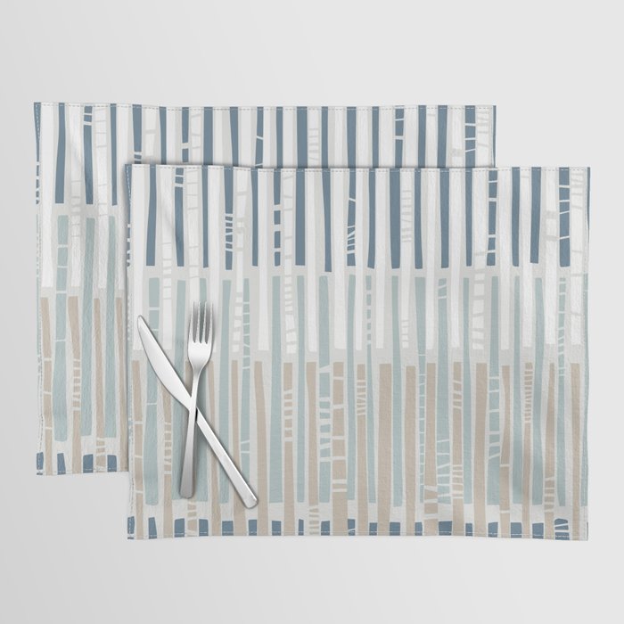 City life geometrics beams soft grey Placemat Gallery Image 1