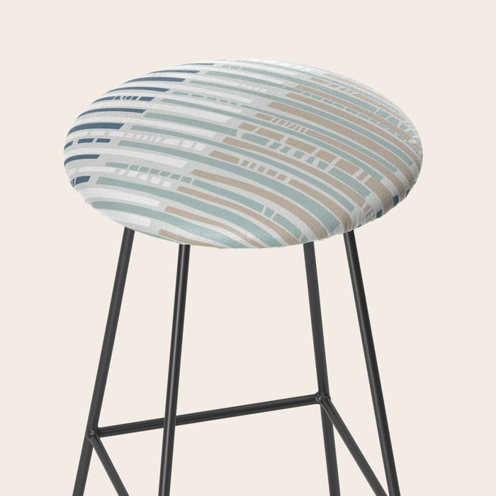 City life geometrics beams soft grey Stool Gallery Image 2