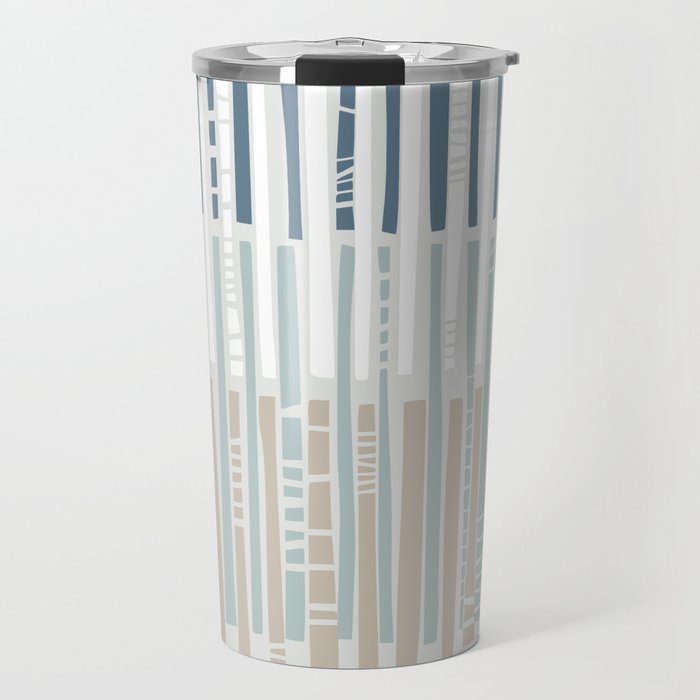 City life geometrics beams soft grey Travel Mug Gallery Image 1