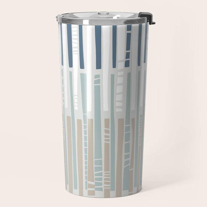 City life geometrics beams soft grey Travel Mug Gallery Image 2
