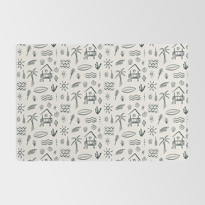 Modern Surf Shack . Navy Rug Gallery Image 2