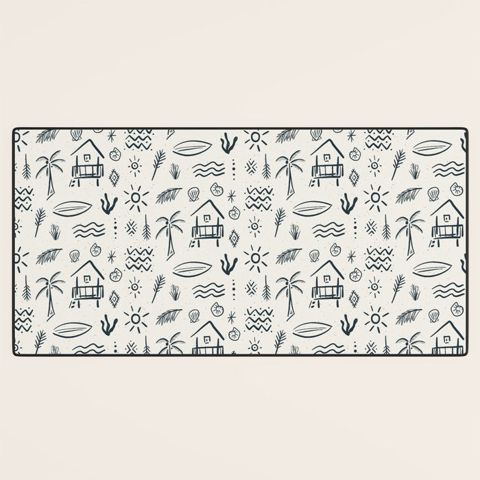 Modern Surf Shack . Navy Desk Mat Gallery Image 3