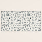Modern Surf Shack . Navy Desk Mat Gallery Image 3