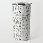Modern Surf Shack . Navy Travel Mug Gallery Image 1