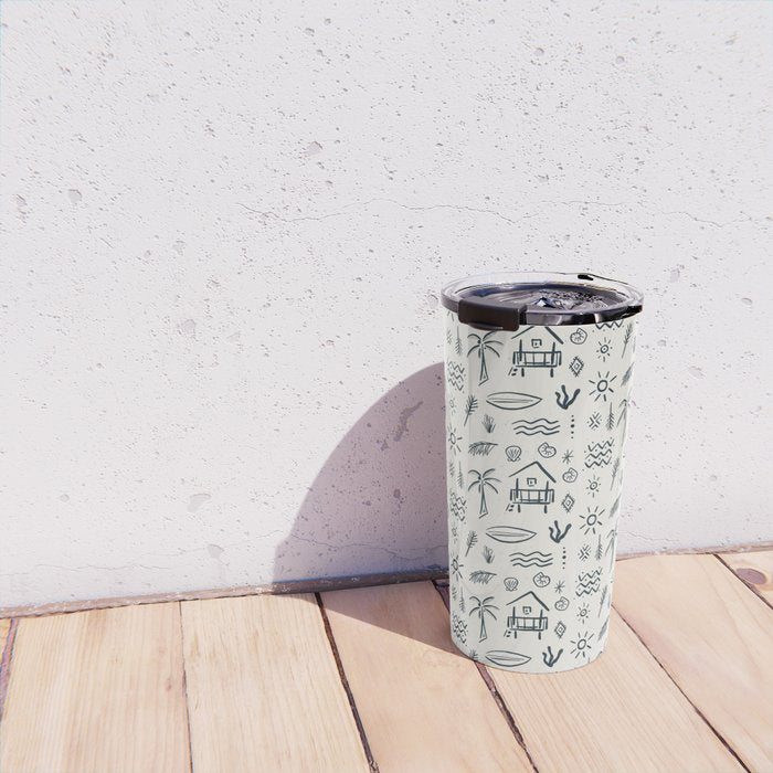 Modern Surf Shack . Navy Travel Mug Gallery Image 4