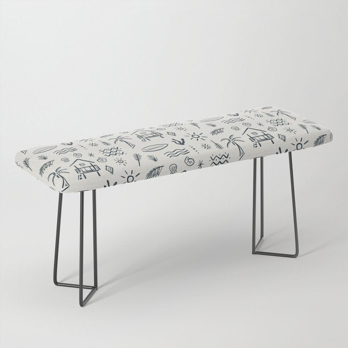 Modern Surf Shack . Navy Bench Gallery Image 1