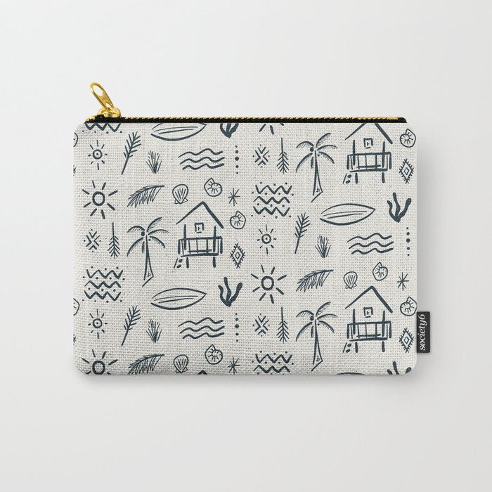 Modern Surf Shack . Navy Carry All Pouch Gallery Image 1