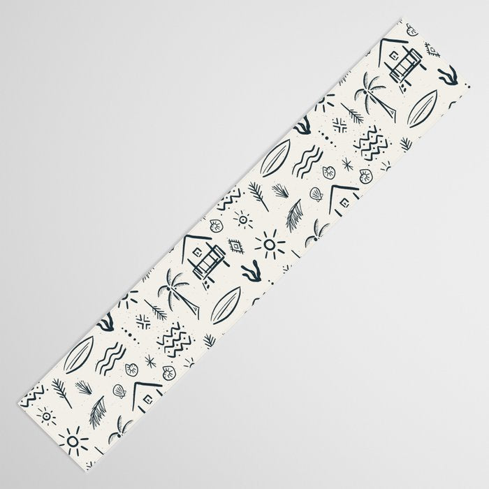 Modern Surf Shack . Navy Table Runner Gallery Image 3