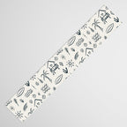 Modern Surf Shack . Navy Table Runner Gallery Image 3