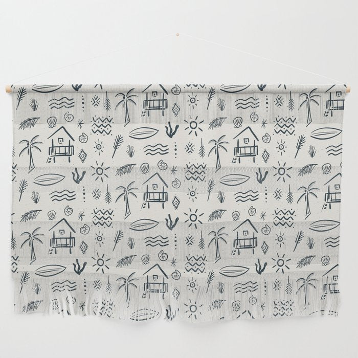 Modern Surf Shack . Navy Wall Hanging Gallery Image 1