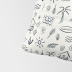 Modern Surf Shack . Navy Pillow Sham Gallery Image 4