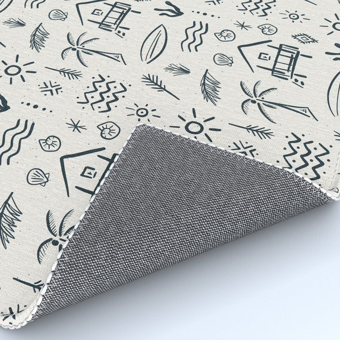Modern Surf Shack . Navy Rug Gallery Image 4